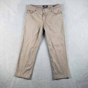 Brax Pants Mens 33x24 Tan Chino Cooper Regular 5 Pocket Causal